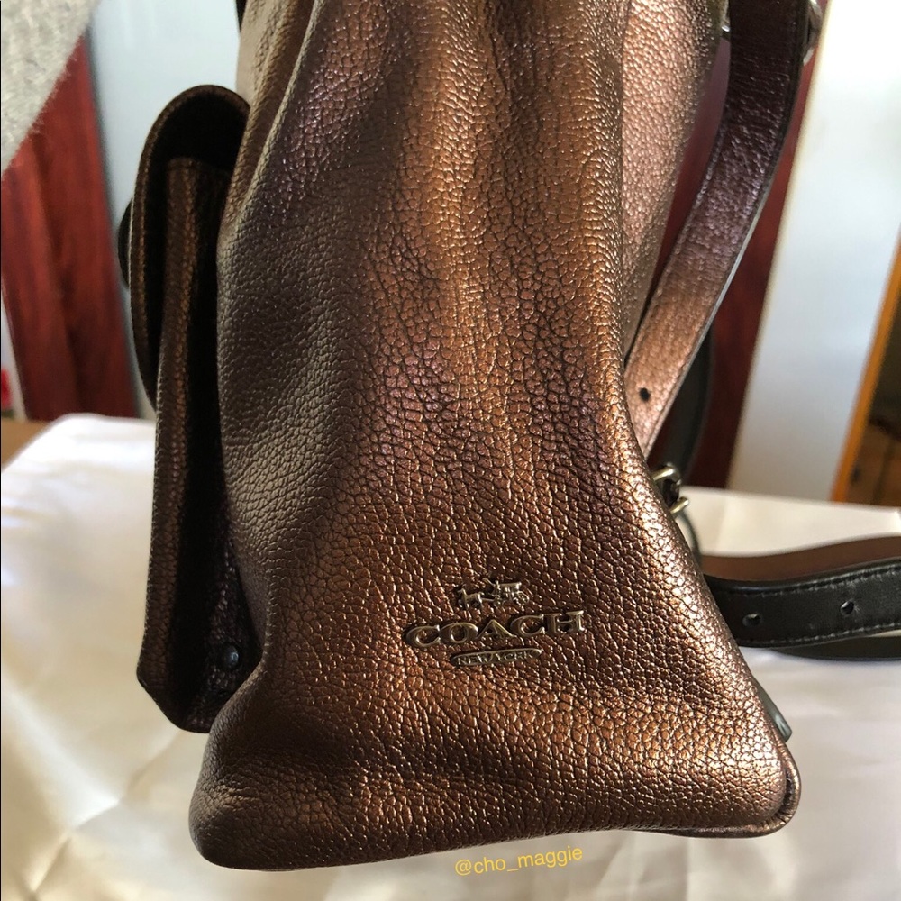 Coach Bronze Turnlock Rucksack - Picture 6 of 8